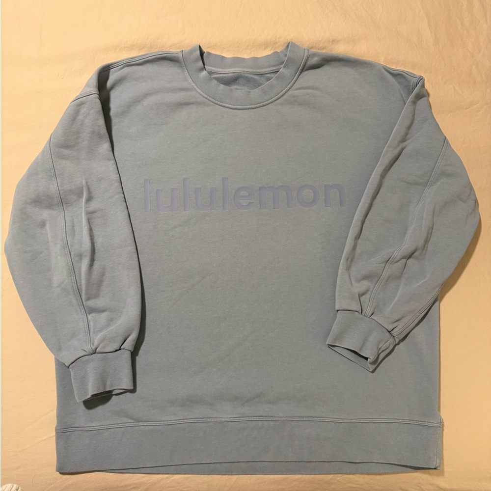 lululemon light dusty blue crewneck sweatshirt